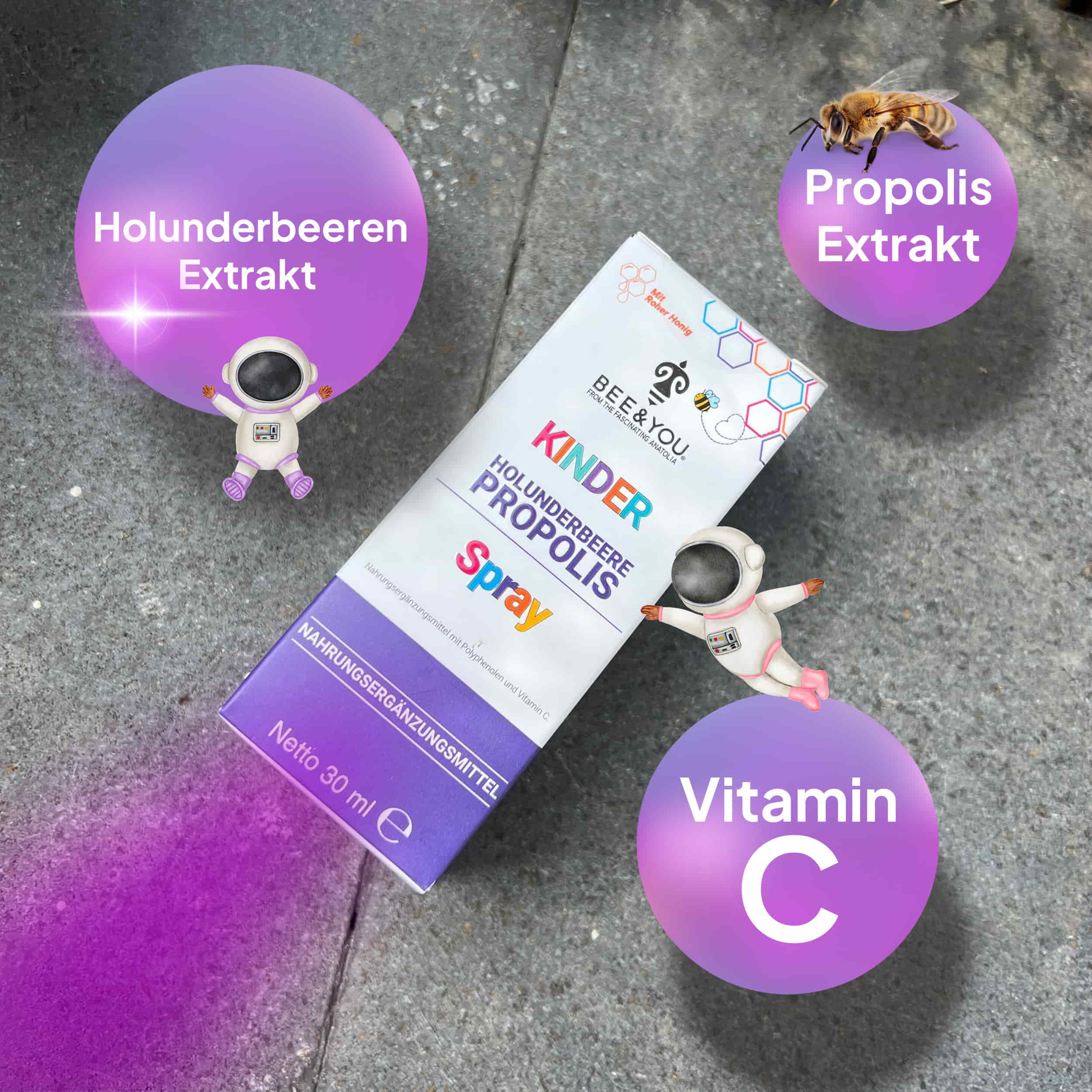 Holunderbeere Propolis Spray für Kinder