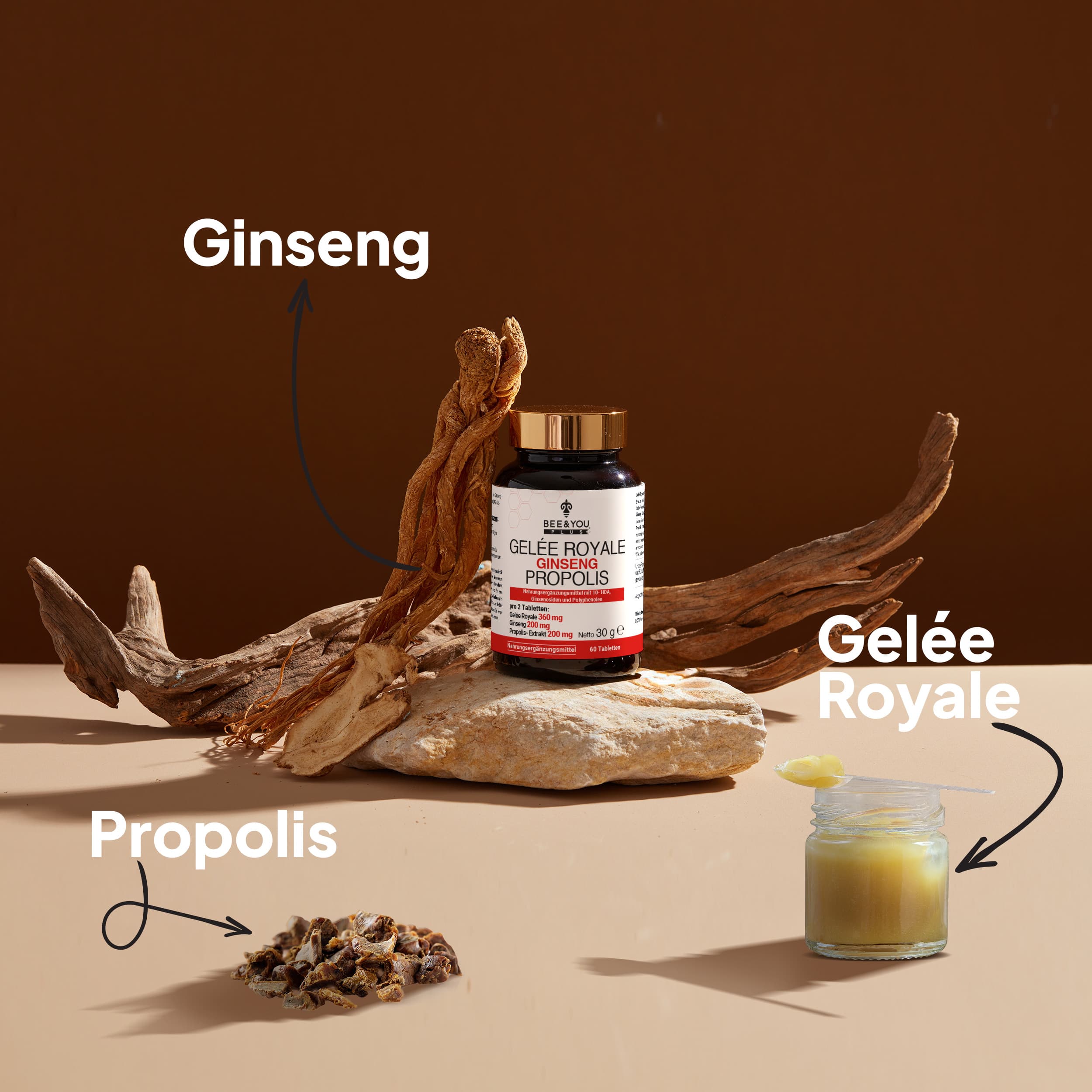 Gelée Royal Ginseng Propolis Tabletten