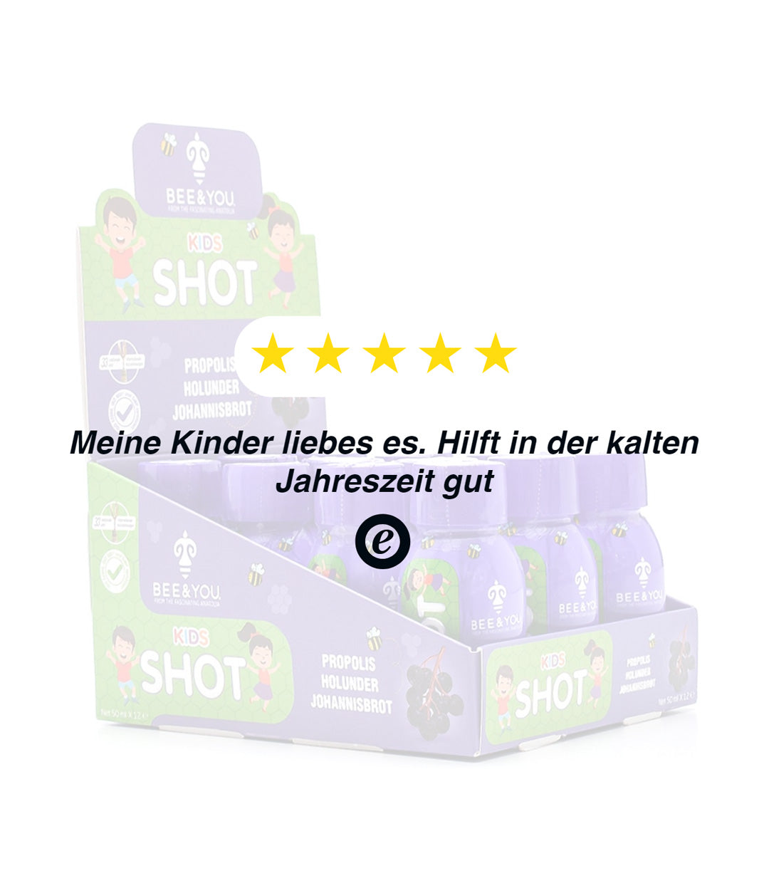 Propolis Shot mit Holunder + Johannisbrot für Kinder (50ml)